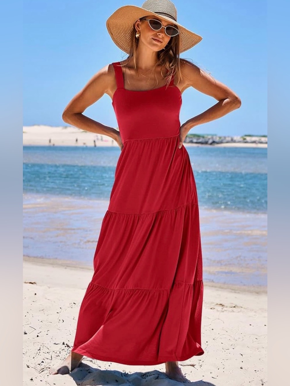 NWT/ANRABESS Women's Summer Casual Long Maxi Beach Vacation Dress in Size Medium